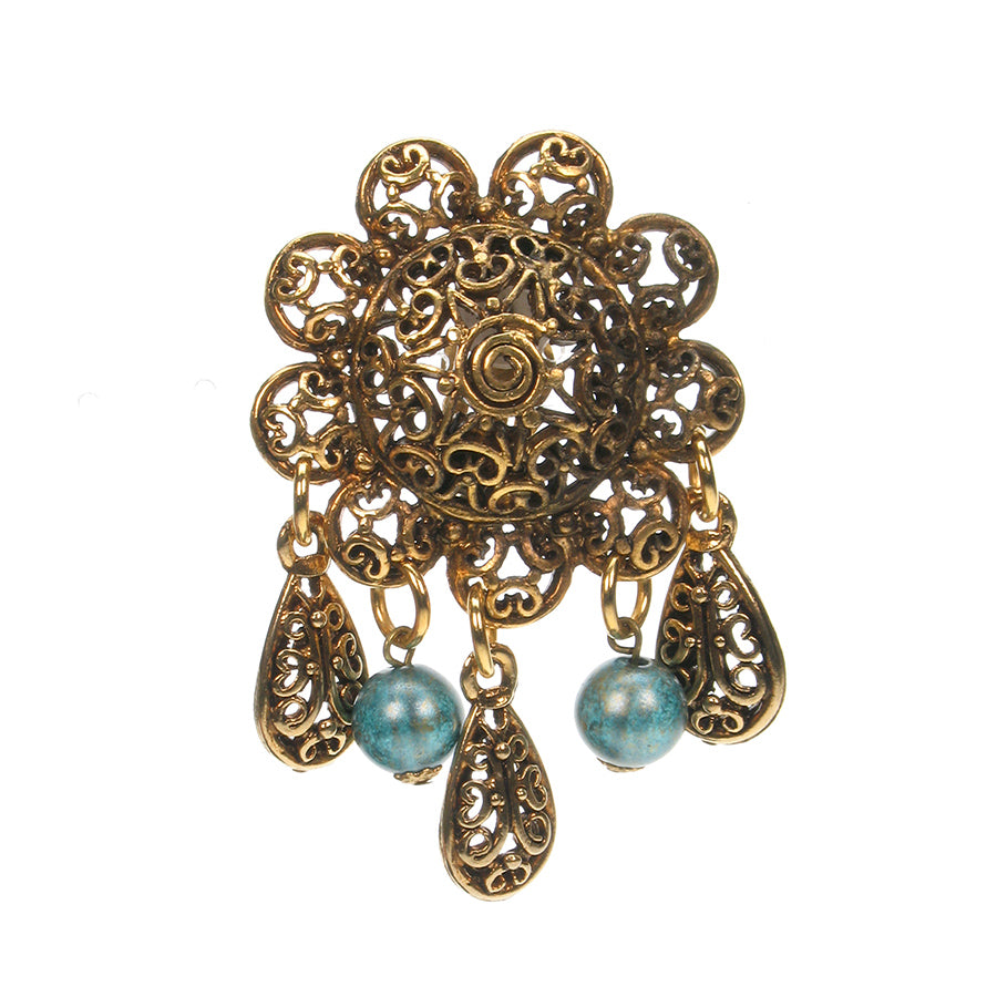 Satellite vintage filigree earrings