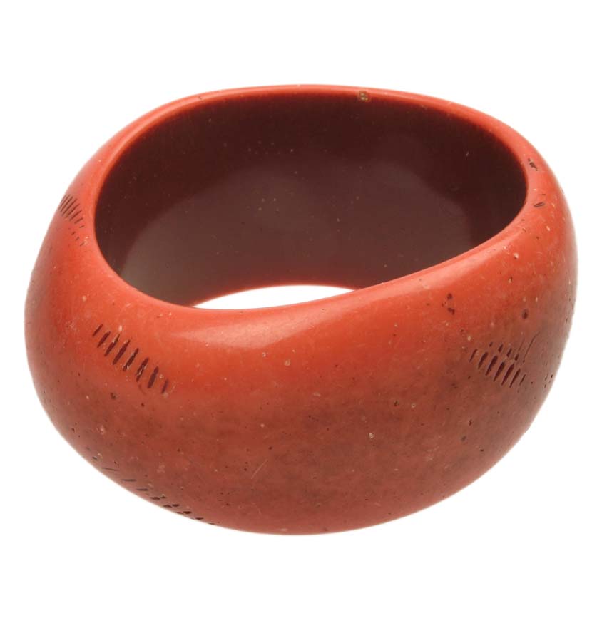 Classic acrylic resin antique coral  bangle