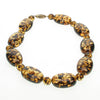 Mottled tortoise resin necklace