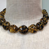 Mottled tortoise resin nugget necklace