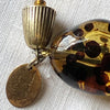 Mottled tortoise resin nugget necklace