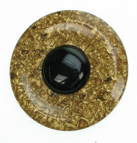 Gold and black vintage brooch