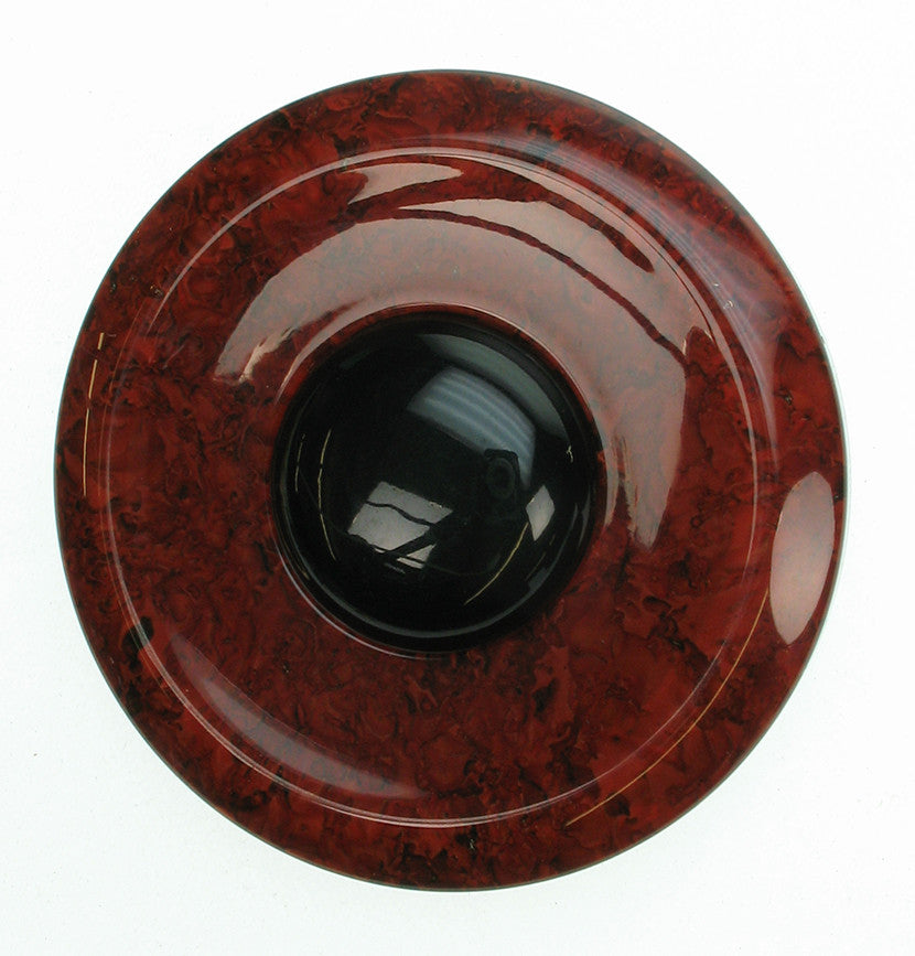 Red and black vintage brooch