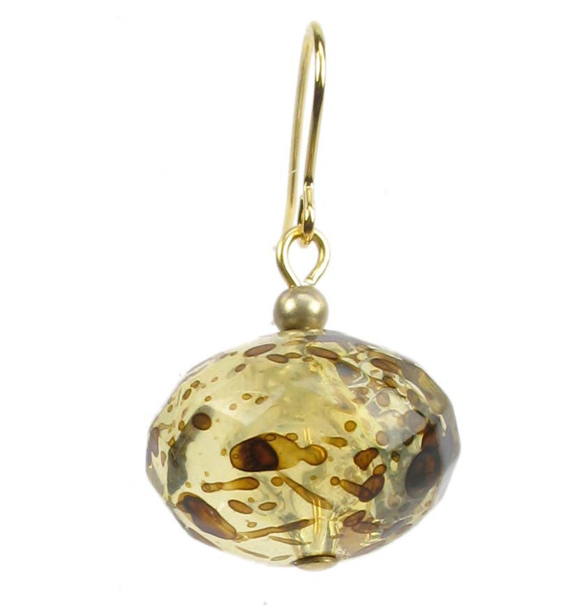 Delicate tortoiseshell coloured drop earrings