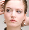 Tortoiseshell resin  nugget earrings
