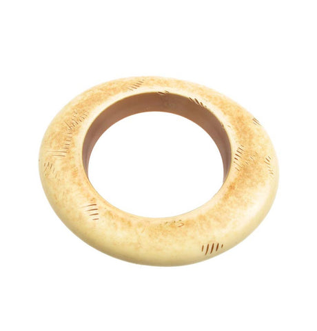 Antique Ivory Resin oval bangle