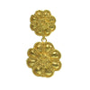 Double flower Etruscan drop earrings