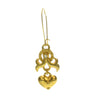 Delicate gold frost vintage Lelsey Block heart earrings
