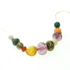Vivid blend of gem coloured resin bead necklace