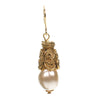 Faux pearl drops with gold plated resin finding.