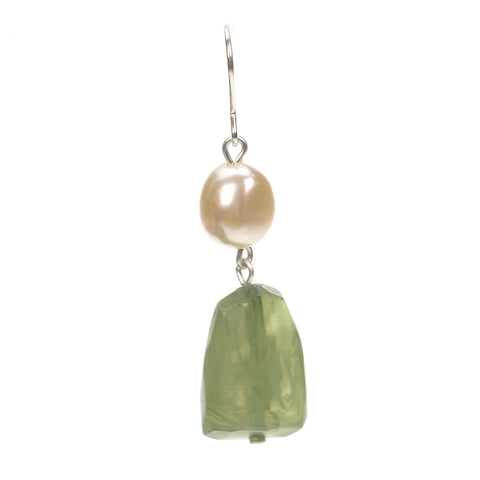 Jade coloured drop earrings