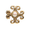 Vintage gold plated resin star and pearl clip earrings