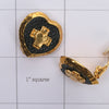 Heart gold plated clip earrings