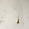 Tortoise and pearl drop earring