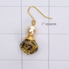 Tortoise and pearl drop earring