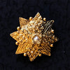 Vintage star and pearl clip earrings