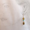 Amber and blue drop earrings 100% of proceeds go to Ukrainian charities