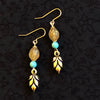 Amber and blue drop earrings 100% of proceeds go to Ukrainian charities