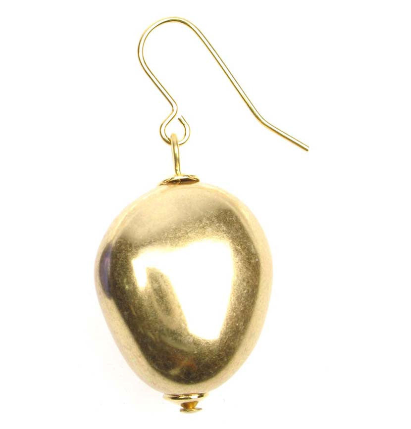 Antique Gold plated nugget earrings