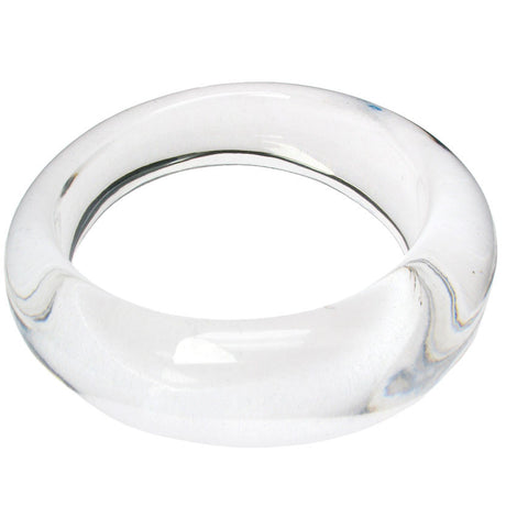 Crystal acrylic resin wavy bangle