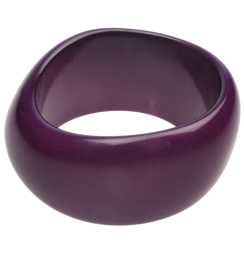Classic acrylic resin violet wave bangle