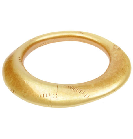 Thin wavy gold pearlised  bangle