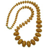 Tribal amber resin graduated necklace
