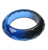 Smoked blue faceted resin bangle