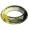 Smoked yellow faceted resin bangle