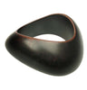Chunky wavy antique wood acrylic resin bangle