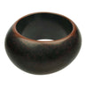 Chunky round red ebony resin bangle