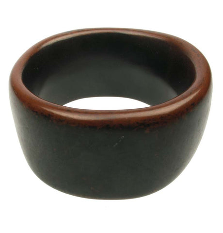 Chunky wide antique red ebony bangle