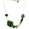 An organic blend of forest coloured resin bead necklace