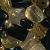 Stunning blend of black, bronze and amber  bead necklace