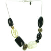 Stunning blend of black, bronze and amber  bead necklace