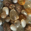 Sophisticated blend of ivory coloured resin bead necklace