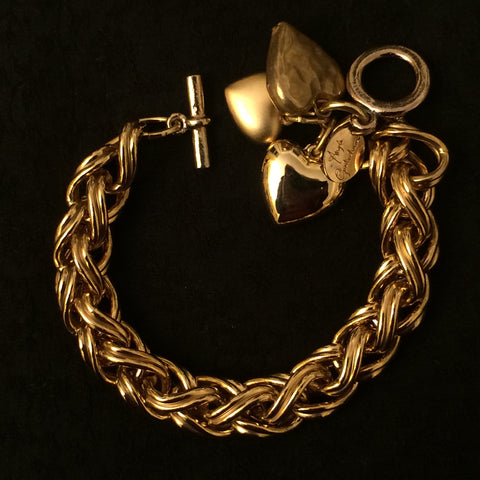 Romantic heart charm bracelet
