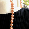 Pink faux pearl glass necklace