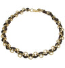 Gold plated chain and jet black necklace