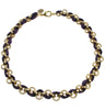 Gold plated chain and aubergine necklace