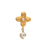 Gold plated cross earrings with pearl