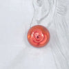 Clip hand carved rose coloured Italian earring