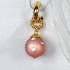 Diamante rose coloured drop earrings