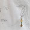 Amber and blue drop earrings 100% of proceeds go to Ukrainian charities
