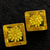 Yellow flower clip earrings 100% of proceeds go to Ukrainian charities