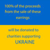 Amber and blue drop earrings 100% of proceeds go to Ukrainian charities