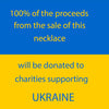 Amber and blue multi drop necklace 100% of proceeds go to Ukrainian charities