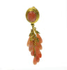 Coral coloured multi from clip vintage earrings
